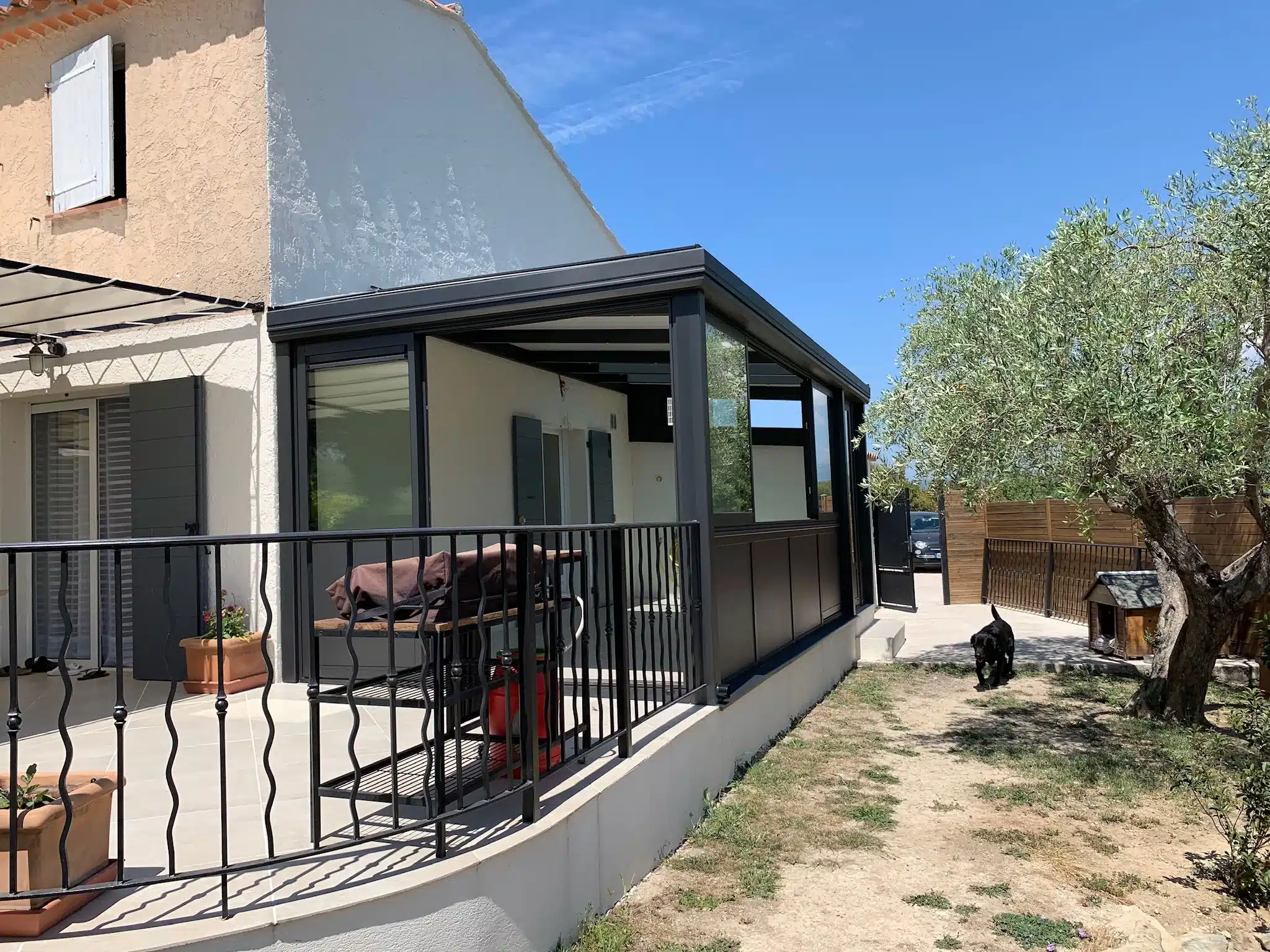 Installation d’une véranda chevronnée au Beausset